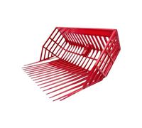 Manure Fork Head Horse Manure Fork Replacement Head | Angled Tines Pitchfork Head for Equestrian Horse Bedding Muck Picking up Grass Hay Weeds Farm(Red)