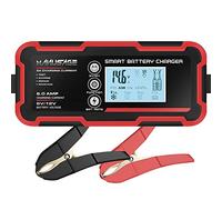 Manusage 6-Amp Fully-Automatic Smart Charger, 6V and 12V Portable Automotive Car Battery Charger, Battery Maintainer, Trickle Charger,Battery Desulfator with Temperature Compensation, AGM,Deep Cycle