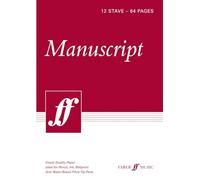 64-page, A4 Manuscript Spiralbound Book, 12-stave
