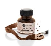 Manuscript Artists Calligraphy Acrylic Dip Pen Ink 30ml Bottle - Sepia