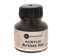 Manuscript Artists Calligraphy Acrylic Dip Pen Ink 30ml Bottle - Sepia