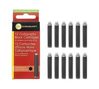 12 Manuscript Calligraphy Black Cartridges