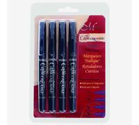 Manuscript : Black Italic Marker : F/M/B/XB : Pack of 4