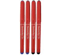 Manuscript Blue & Black Handwriting Pens With Comfort Grip (Pack of 4)
