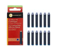 12 Manuscript Blue Ink Cartridges