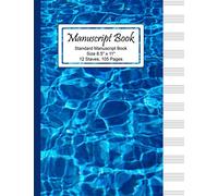Manuscript Book: Standard Blue Music Theory 12 Stave / Staff Book for Beginners and Advanced students.