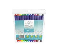 Manuscript Callicreative Broad Pens with 2mm Felt Tips, Twelve Variety of Shades - Ideal for Everyday Drawing and Colouring, Card, Assorted, 150mm X 170mm X 15mm