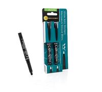 MANUSCRIPT Callicreative Italic Marker Pen in White | White Permanent Markers | Calligraphy Pens for Lettering, Journals & Crafts | Set of 2 Medium 2.5mm Chisel Tip Pens