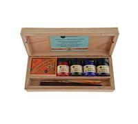 MANUSCRIPT Calligraphy Artist Set (18-Piece Kit) - Calligraphy Gift Set Containing 2x Dip Pen Holders, 4x Acrylic Ink Pots & 12x Hand-Selected Nibs, Perfect for Beginners & Advanced Artists