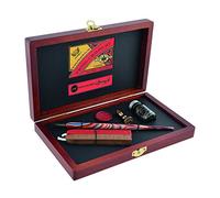 Manuscript Pen Company Victoriana Writing & Sealing Set - 6 Pieces Nib,Penholder, Mini Seal, Sealing Wax, Bottle of Ink, Wooden Box - The Ideal Introduction to Calligraph,Beige,21.5 x 13 x 4 cm