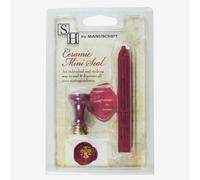 Manuscript : Calligraphy : Fleur De Lys Seal & 1 Red Wax Set