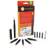 MANUSCRIPT Deluxe Calligraphy Writing Set - Right Hand - Ultimate 6 Gilt Nib Set for Calligraphy & Everday Writing