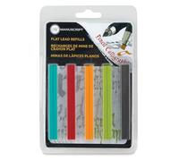 Manuscript Flat Mixed Colour Lead Refill - 30 Pieces - Selection of Flat Leads for Clutch Pencil in Five Colours - Ideal for Calligraphy, Hand Lettering, Sketching and Illustration!, MCP1001
