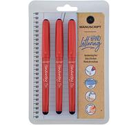 MANUSCRIPT Handwriting Pens - pack of 3 handwriting pens, Black