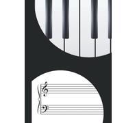 Manuscript Paper for Piano A4: Blank Sheet Music for Piano | Book | Notebook | Journal | Large Format | 5 Double Staves per Page with Clefs