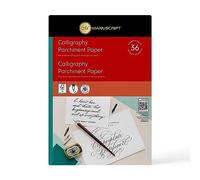 Manuscript Calligraphy 36 Sheets - Ideal for Beginners - Bleed-Proof 90gsm Parchment Paper, 300mm x 211mm x 7mm