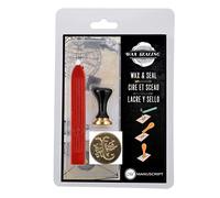 Manuscript Pen Company Ceramic Mini Seal & Wax Set - J