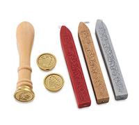Manuscript Pen Company Long Handled Design Seal with 3 Interchangeable Coins, Multi-Coloured, one Size