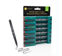 MANUSCRIPT Pk 6 Callicreative Metallic Italic Markers, Assorted