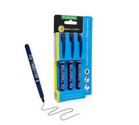 MANUSCRIPT Rollerball Pens (Pack of 3) - Black Writing Pens with Ergonomic Grip for Everyday Use, Reliable Pen Multipack with Durable Tip, Essential Work & School Supplies