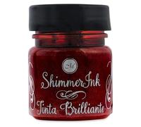 Manuscript Shimmer Fountain Pen Ink Bottle - 25ml (Brandy Flambe) - Sparkling Calligraphy & Fountain Pen Ink, Smooth Flow Refillable Pen Ink for Writing, Journaling & Art