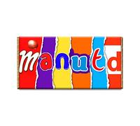 Manutd Football Club Chocolate Bar Gift Wrapper Gift Present For Sport Fans (#295) (without chocolate bar)