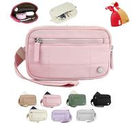 Manutox The Iris' Wallet 2nd Gen, Iris' Wallet, Iris Pouch Wristlet Zip Card Case with ID Window, Iris Pouch Wristlet Rainbow Wallet, Waterproof Nylon Keychain Wallet for Women, Pink, Small