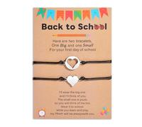 MANVEN Back to School Gift Mother Daughter Son Bracelets | First Day of School Mommy and Me Matching Bracelets for Girls Boys Granddaughter Grandson