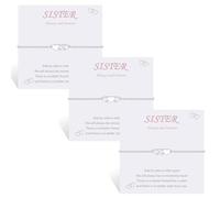 MANVEN Sister Gift Mathcing Bracelest for Big Sisters Christmas Birthday