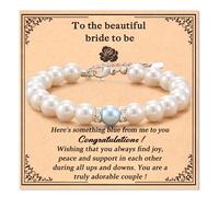 MANVEN Something Blue for Bride to Be Bridal Shower Gifts for Bride to Be, adjustable, ²»Ðâ¸Ö, Cubic Zirconia
