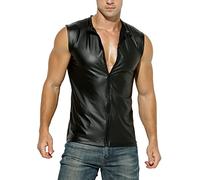 Manview Latex-like men's top, Top black, S