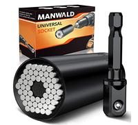 MANWALD Universal Socket Tools, Super Socket Tool Mechanic Tool, Stocking Stuffers Gifts for Men Him Dad for Christmas, 2 PCS, Black