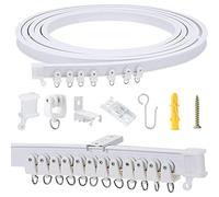 Manwetye 3 Meters (9.8FT) Flexible Bendable Ceiling Curtain Track,room divider, window treatment or bay, shower track, trailer motorhome Curtain Track, Room Divider, Hospital Curtain Track System