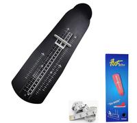 Manwetye Professional Foot Measuring Tool - Accurate Shoe Size Measure UK for Kids & Adults, Standard Feet Length & Width Ruler, Portable Shoe Sizer for All Sizes (Black)
