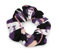 Manx Cat With Magic Wizard Hat Women's Hair Ties Elastic Scrunchies Silk Like Scrunchy Accessories for Sleep