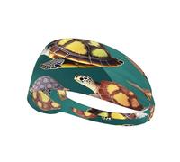 Many Animals Sea Turtles Sports Headband For Men Women Tennis Sweat Band For Workout Sports Headbands Elastic For Running