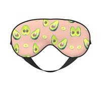 Many Avocado Images Light Blocking Sleep Mask Adjustable Comfortable Soft Eye Cover Reversible Night Rest