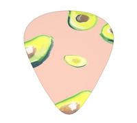 Many Avocado Images Print,12 Pcs Guitar Pick,3 Different Thickness Plectrums for Acoustic Guitar Bass Ukulele (0.46mm 0.96mm 0.71mm)