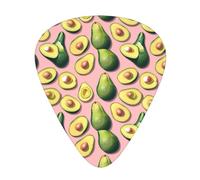 Many Avocado Images Print 12 Pieces Guitar Picks For Guitars And Ukulele, Unique Guitar Present