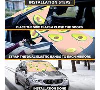 Many Avocado Images Print, Car Windshield Cover, Protective Windscreen Cover - Snow Ice Sun UV Dust Water Resistant - Fit for Most Cars