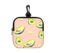 Many Avocado Images Print, Coin Purse Square Zipper Storage Bag, Change Pouch with Lobster Buckle Clasp Buckle, Change Purse