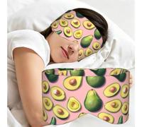 Many Avocado Images Print Sleep Mask,Coverage Eye Mask,Soft Breathable Blindfold for Travel Nap Work