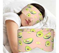 Many Avocado Images Print, Sleep Mask for Home Travel, Full Eye Covers Light Blocking Eye Mask Sleep Eye and Ear Muffs