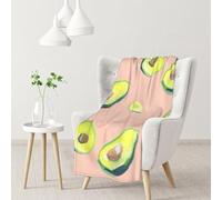 Many Avocado Images Print,Soft Blanket Warm Anti-Pilling Flannel Plush Throw Blanket 76 X 102 cm