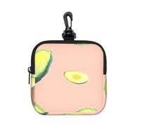 Many Avocado Images Print, Square Zipper Storage Bag, Neoprene Coin Purse, Small Wallets, Change Pouch, Change Purse