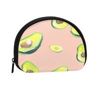 Many Avocado Images Print, Women's Storage Bag Shell Makeup Bag Small Coin Purse Shell Change Pouch