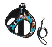 Many Beagle Patterns Print Pet Vest Harnesses Leash Set Reflective Puppy Vest Dogs Walking Training Dog Harness