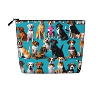 Many Beagle Patterns Print Travel Makeup Toiletry Bag for Women Large Capacity Cosmetic Bags Organizer Train Cases