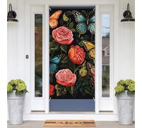 Many Beautiful Butterflies Door Banners for Front Doors, Spring Summer Decorative Door Cover Welcome Porch Banner Decoration Hanging Wall Background for Party Supplies Indoor Outdoor Home Decor