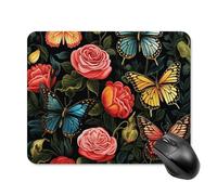 Many Beautiful Butterflies Mouse Pad Square Laptop Mouse Mat Cute Computer Mousepad Keyboard Pad Non-Slip Desk Pads for Gaming Office Work Home 20 * 25cm